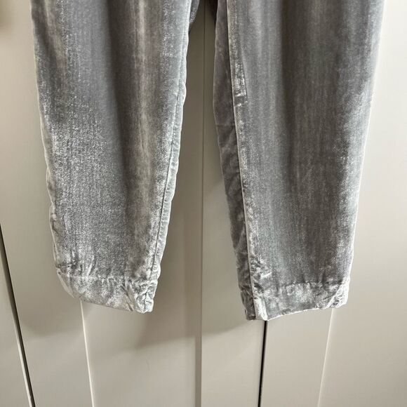 Ann Taylor Silver Gray Velvet Pull on Pants the easy ankle XS NWT - Picture 5 of 14